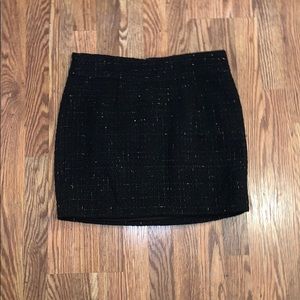 Flattering Black with Gold Detail Pencil Skirt